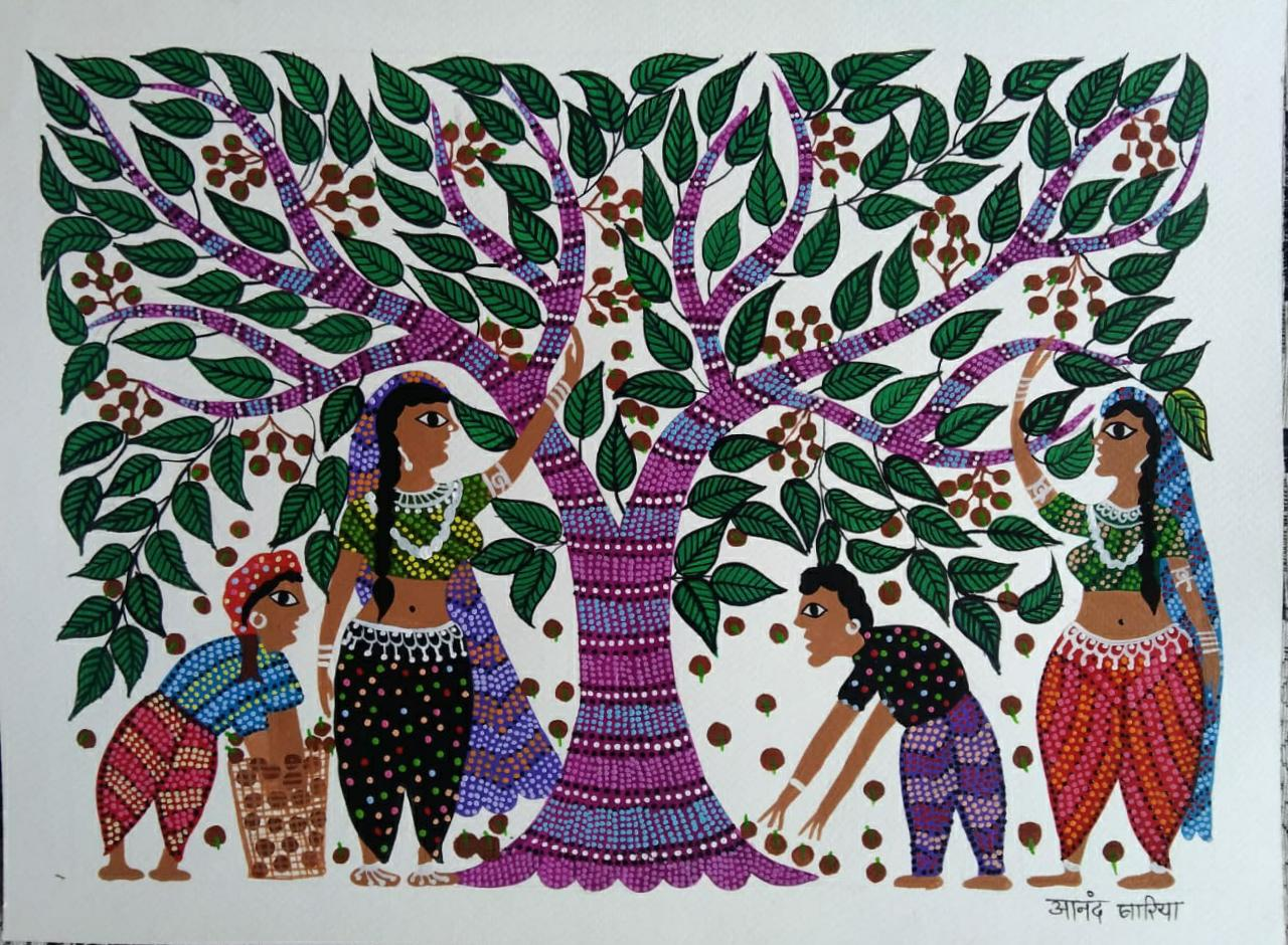 Village Women Bhil Painting